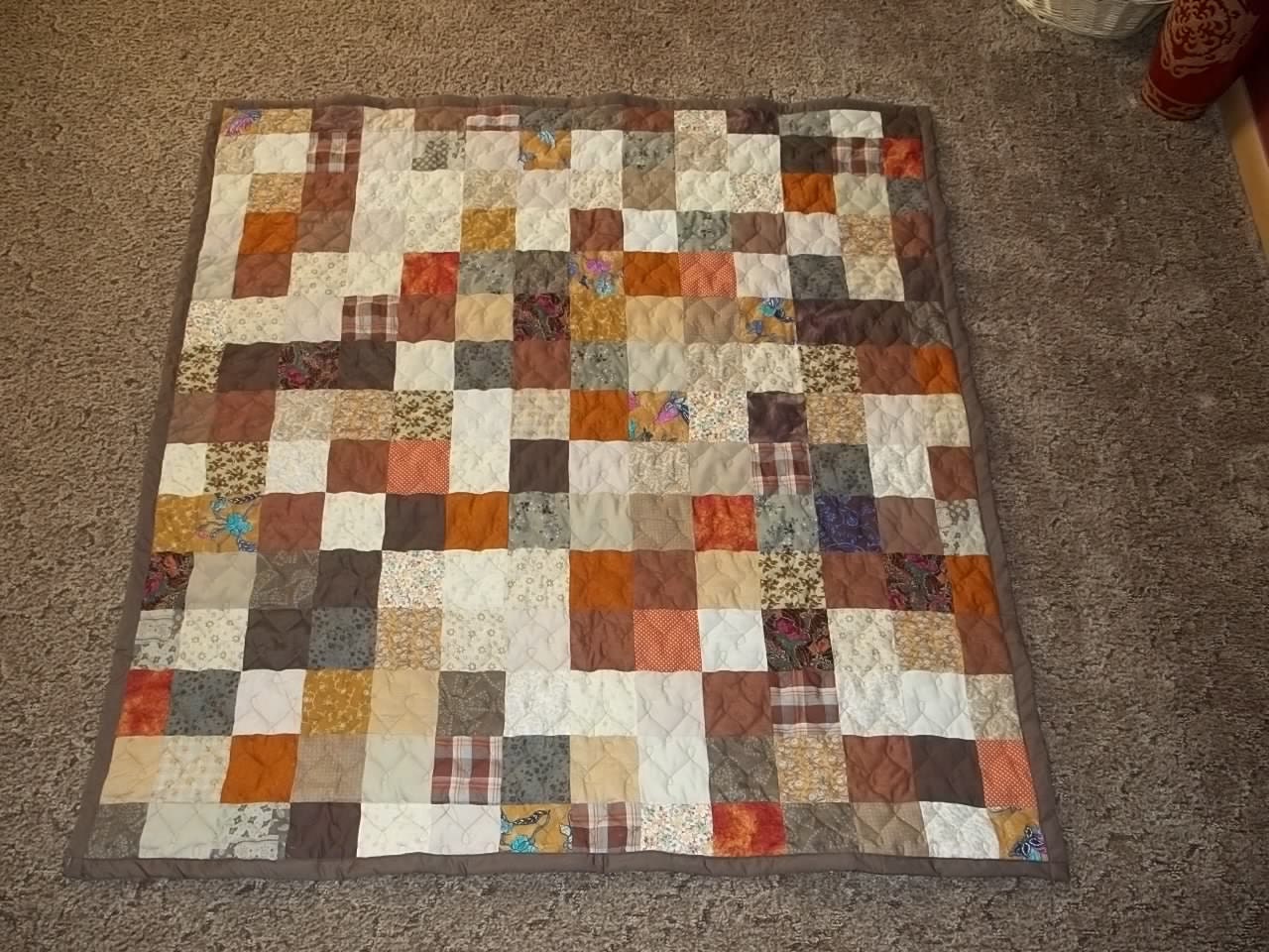 CUSTOM MADE to Order Patchwork Quilt in LAP / Throw Size Everything Supplied You Choose Colors ----- 50% Deposit