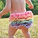 Rainbow Gingham Mini Ruffle Diaper Cover Baby Bloomer
