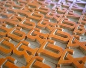A to Z, Punctuation Marks 123 Designer Letterpress Wooden Letters Complete Set for Printing- MV67 - FREE SHIPPING