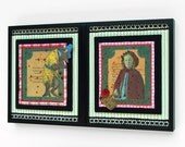 fairy tale art - Little Red Riding Hood - grimm fairy tales, blood splatter, wolf, nursery rhyme art