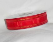 Red with Gold Ribbon...7/8" X 25 yards spool