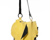 Harvest Moon - leather raw edge bag