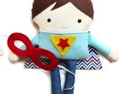 Superhero Sewing Pattern - Supergirl and Superboy Toy Doll Softie Pattern - PDF Sewing Pattern