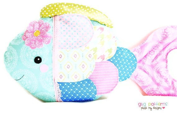 Fish Sewing Pattern - Fish Pillow Toy Sewing Pattern - PDF Pattern