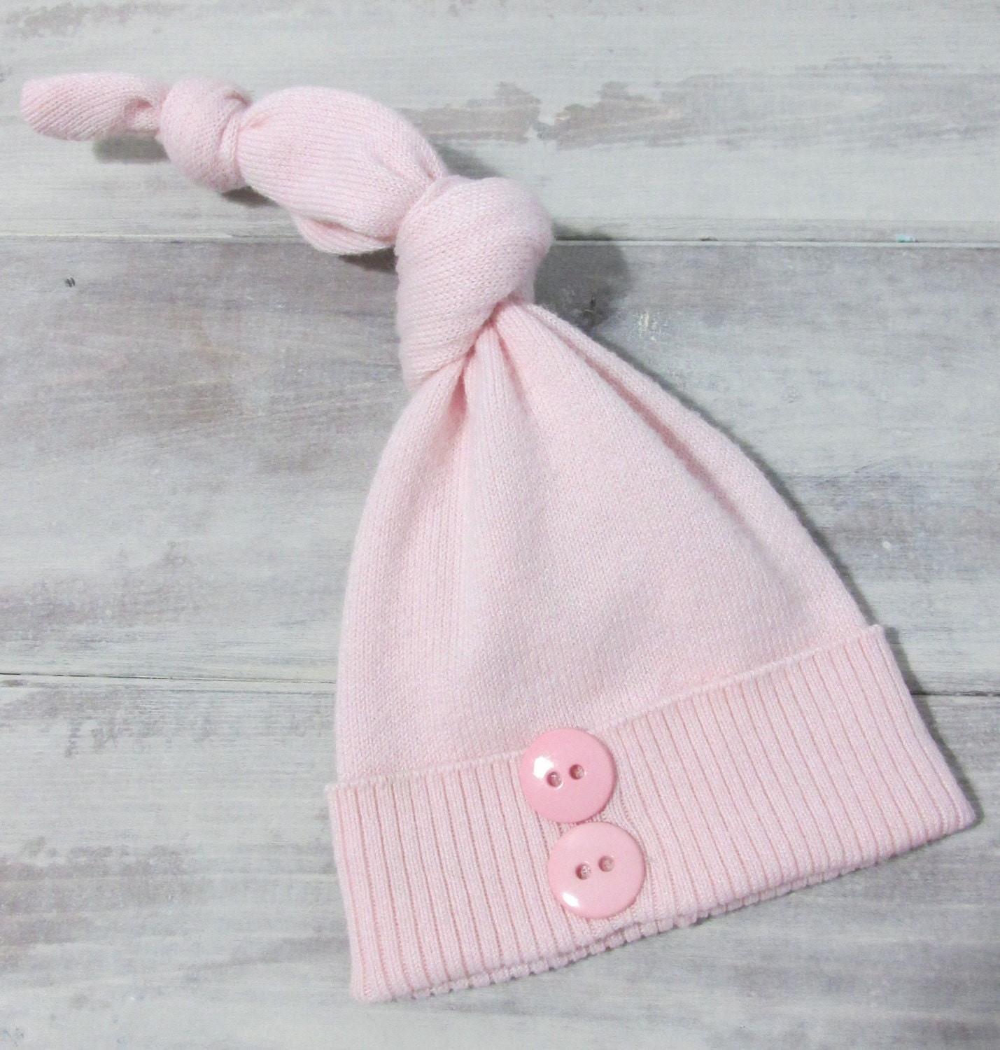 Baby girl solf pink upcycled photo prop hat, newborn photography props