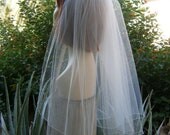Swarovski Extra Crystal Rhinestone Silver Trim Extra Full 25 Inch Long Elbow Length Veil