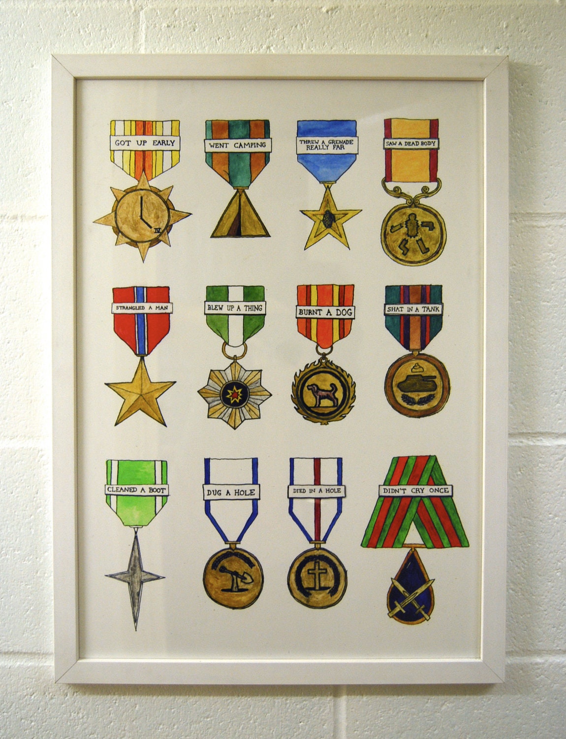 Shiny Shiny Medals (2011) - Darren Cullen. Limited edition giclée print