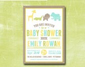 Jungle Themed DIY Printable Birthday Party or Baby Shower Invitation