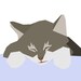 Sleeping tabby kitten paper-piecing quilt pattern, PDF