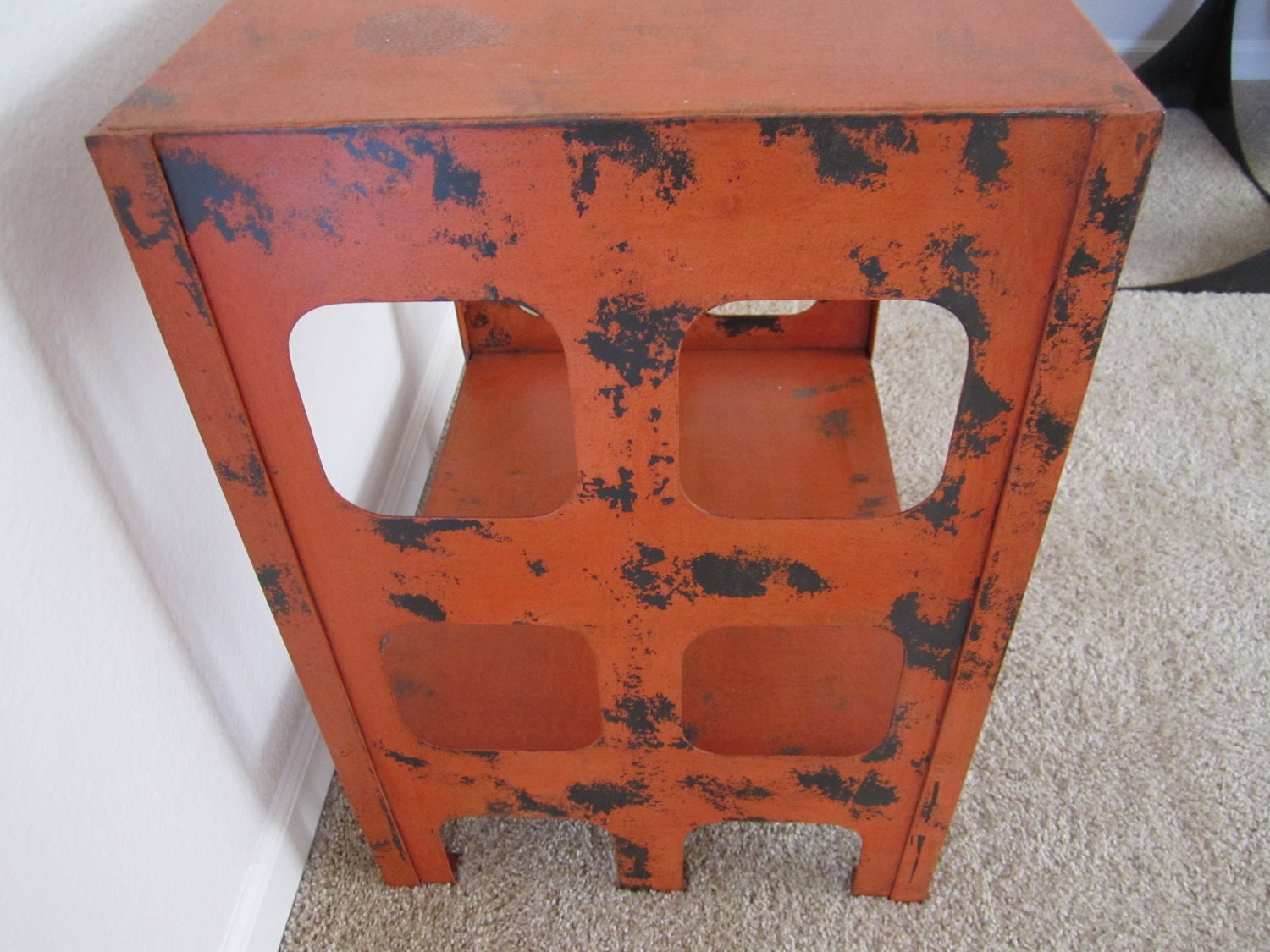 Industrial Night Stand or Side Table Modern Style Metal