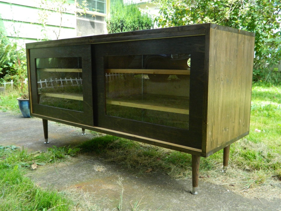 Mid Century Inspired Danish Modern TV Stand Credenza Entertainment Center 48"
