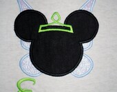 Minnie Mouse as Tinkerbell fairy applique t shirt  - Personalized in Disney font