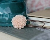 Soft Peach Chrysanthemum Bookmark
