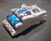 Set of 3 Handmade Embellished Burp Cloths