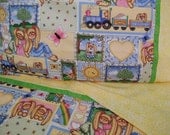 Toddler girl bedding crib sheet set 3 pc nursery Whistlestop Station bedding girl nursery infant bedding