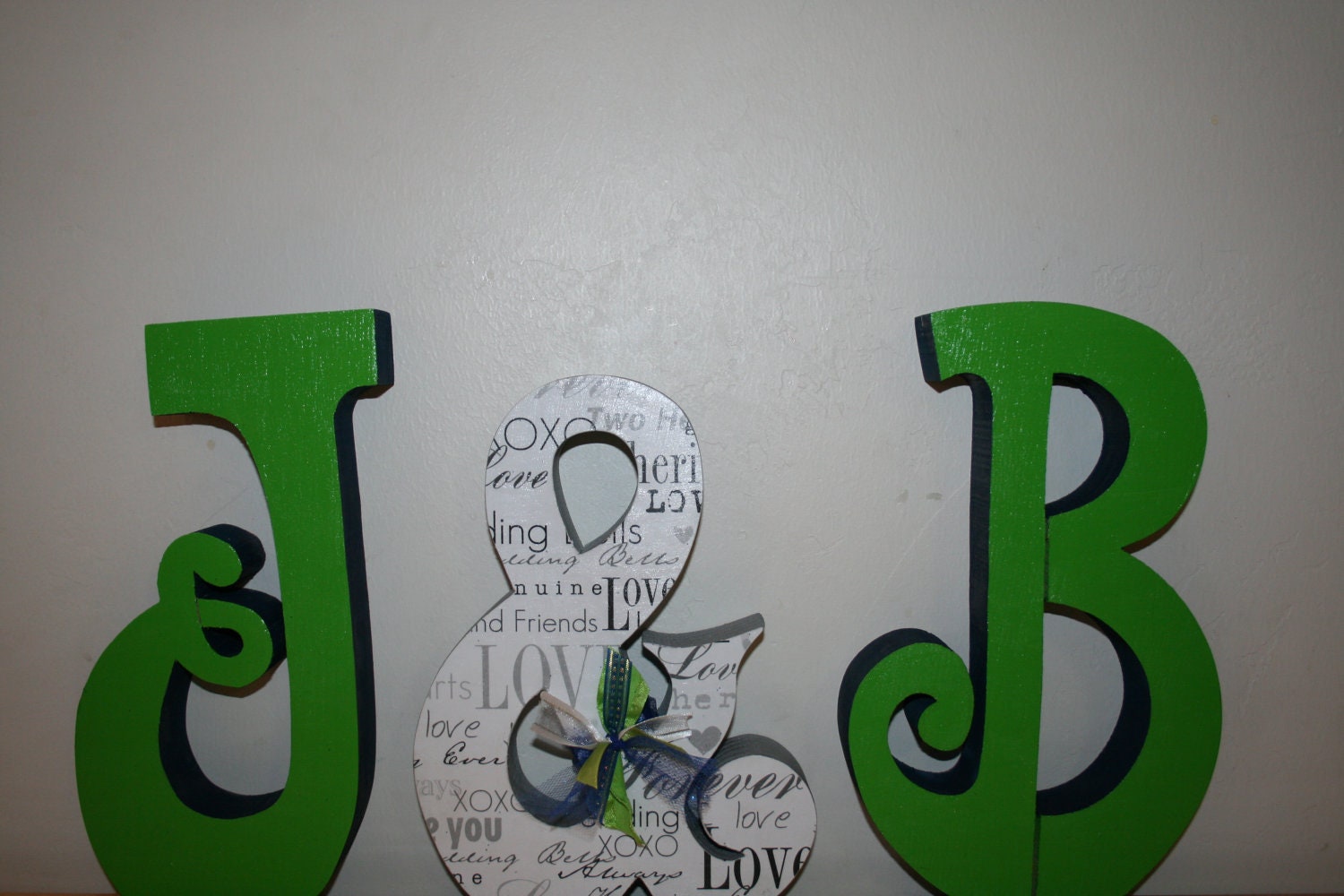 Custom wedding gift 3 Set of three Mr Mrs wedding sign wedding decor Love letters bride and groom