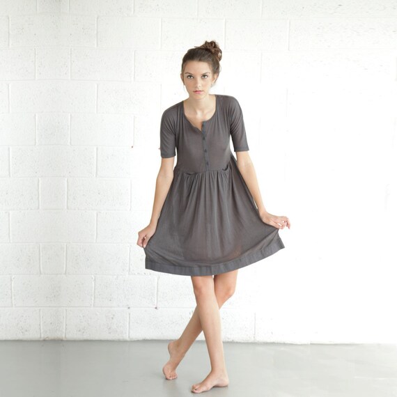 Gray Dress,  grey kimono dress.