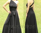 Convertible Wrap Formal Dress Black Infinity Dress Maxi Dress Evening Plus Size Clothing Long Dress