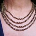 Brass Statement Necklace Art Deco Jewelry Rollo Link Multi Chain Swag Collar Vintage 1930s Jewelry