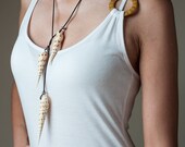 RESERVED FOR WENDY Beach Seashell Statement Necklace Summer Jewelry Beach Fashion Long Necklace
