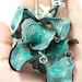 Polymer Clay Handmade Necklace -- Turquoise, Blue, White