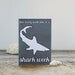 Shark Week Card Live Every Week Like it's Shark Week Charcoal Gray Stripes Funny Motivational Greeting Card