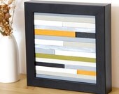 Mid Century Modern Art Sculpture Wooden Wall Art 7"x7" ready to ship 40% off
