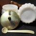 VINTAGE Milk Glass Condiment 3-Piece Set