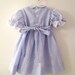 1950's Handmade Sky Blue Floral and Bright Red Dress