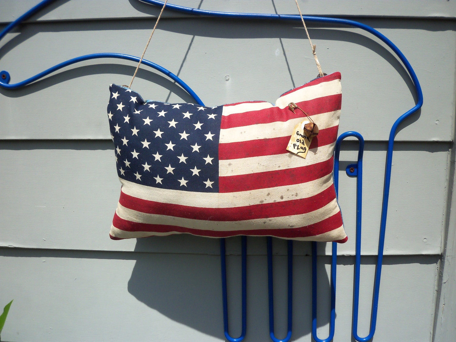 Vintage Grand Old Flag hanging pillow