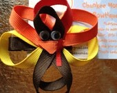 Cute little Tom the turkey hair clippie