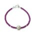 Pink Bracelet Turquoise Gemstone Jewellery Sterling Silver Jewelry Fuschia Magenta Flower Layer Stack Thin Skinny Fashion B-287 288