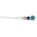 Gemstone Necklace Pearl Turquoise Coral Lapis Sterling Silver Jewelry Natural Gemstone Jewellery Chain Pendant N-326 327 328 329