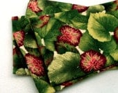 Green Cloth Napkins, Burgundy Wine, Made to Order, 18 Inch, Set of Four