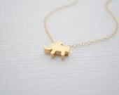 SALE 40% off Tiny Gold Elephant Necklace - Gold filled chain with elephant charm