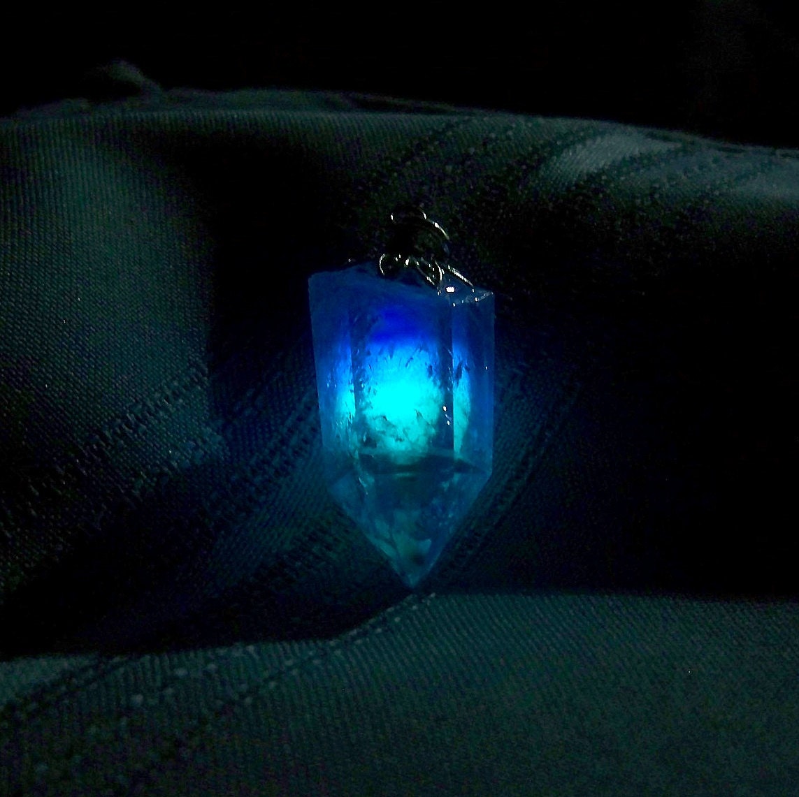 Twilight Amethyst - Glow in the Dark Amethyst Necklace - Glows From Within - Aqua, Blue, and Violet Glowing Colors
