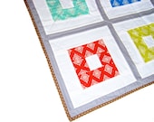 Baby Quilt - Crib Quilt - Toddler Blanket, Play Mat, Patchwork Throw - Moda fabric