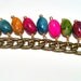 Summer Cluster Necklace-Fringe Necklace, Trendy, Multicolored Necklace, Beadwork, Beaded Necklace, Stone Necklace