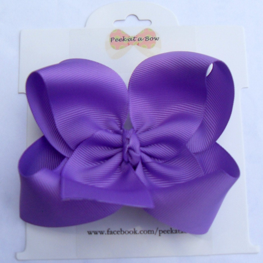 Hair bow single layer grosgrain