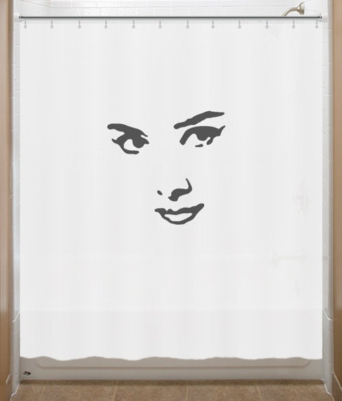 Audrey Hepburn shower curtain bathroom decor bath kids