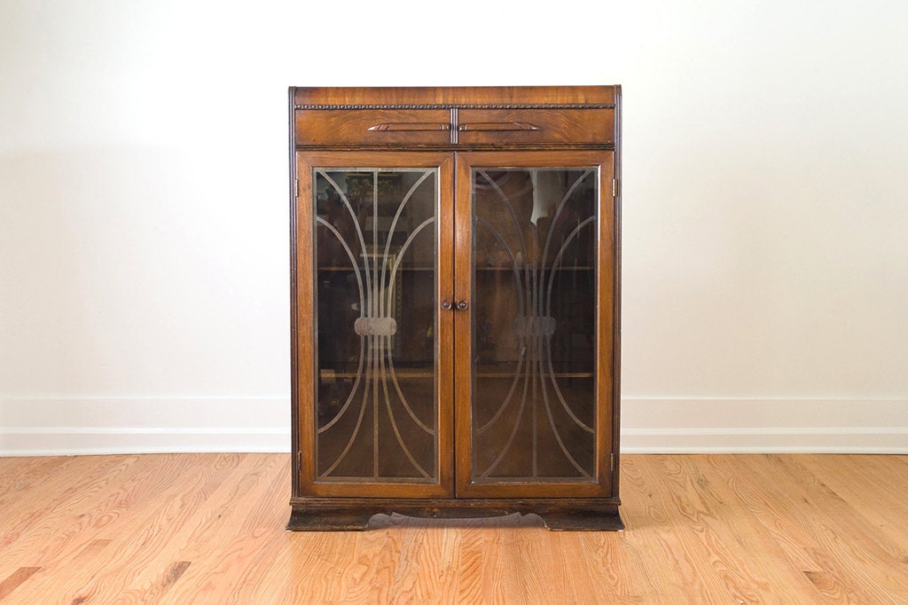 Art Deco Honderich Bar Cabinet Bookshelf