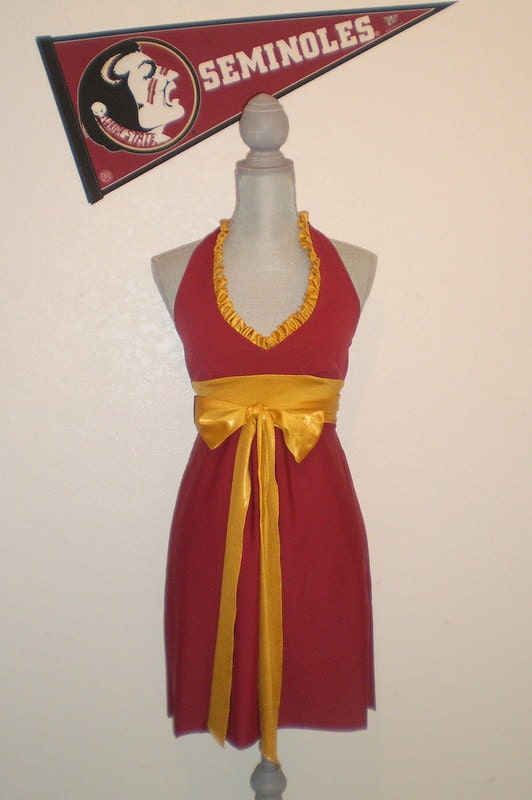 Garnet & Gold Gameday Dress. So Cute Seminoles style "Little Miss TD"