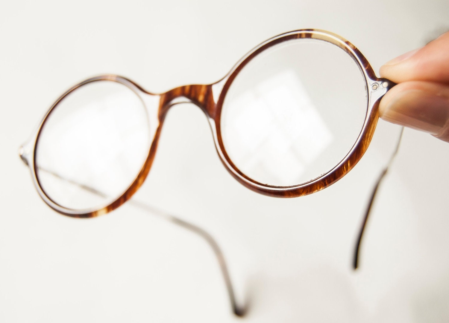 Antique eye glasses, spectacles reading glasses, brown