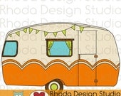 Vintage Camper Adventure Digital Clip Art Retro Camp Trailers