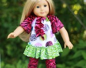 Kelsey's Ruffled Leggings and Leah's Knit Ruffle Top Doll PDF Sewing Patterns for 18" Dolls