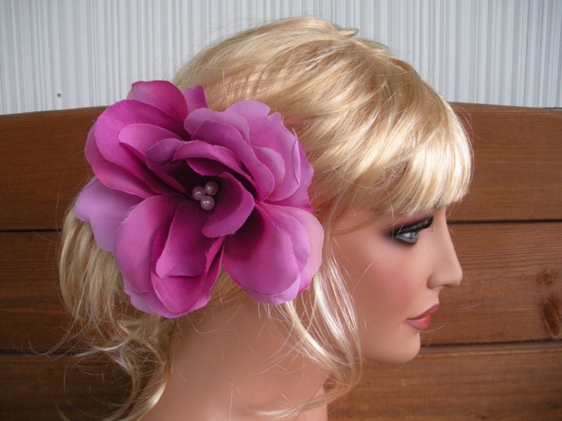 Hair Accessories Wedding Accessories Bridal Flower Hair Clip Bridesmaid Flower Hair Clip Lilac Rose silk flower