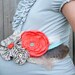 Beautiful Coral And Turquoise Maternity Sash/Band