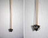 Necklace // grey / gold // triangle & honeycomb