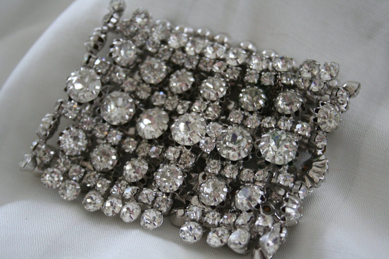 Vintage GIGANTIC Marvella Rhinestone Bracelet