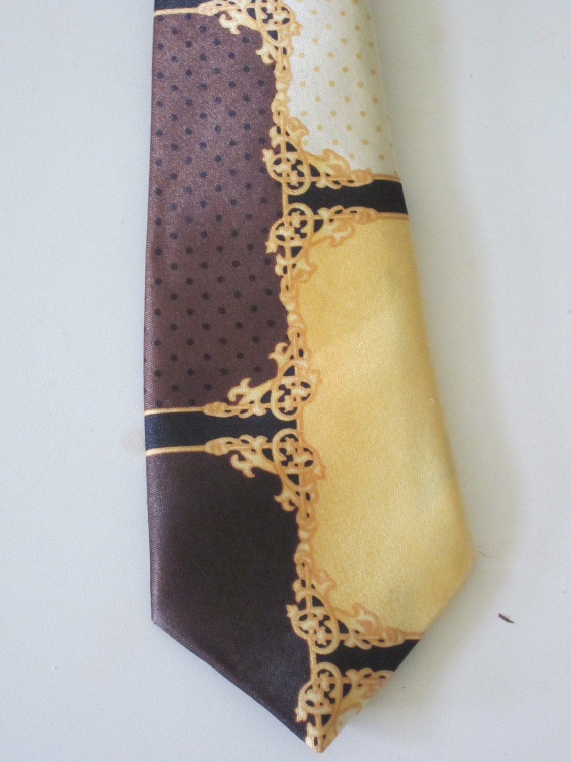 Vintage Necktie Tie art deco jay gatsby look adjustable neck size